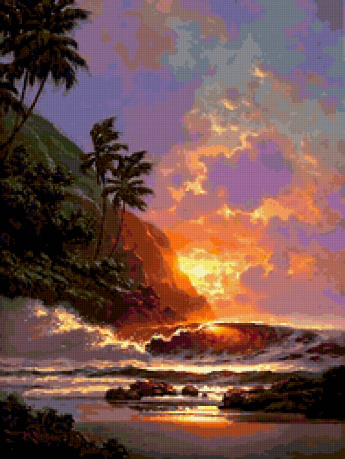 закат на море - предпросмотр