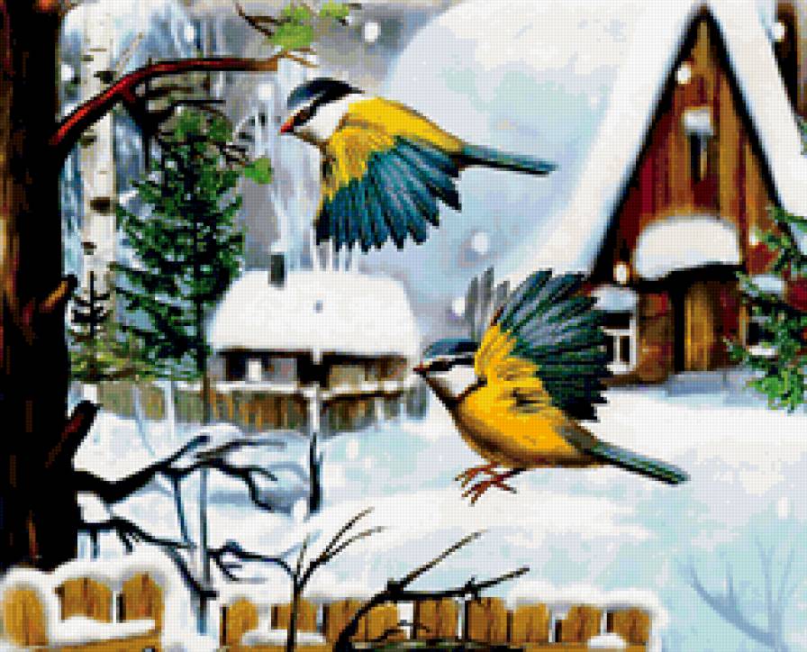 Синички - синички, птицы - предпросмотр