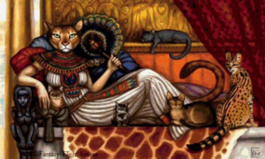 №354732 - жрецы, пирамиды, фараоны, боги, кошки, египет - предпросмотр