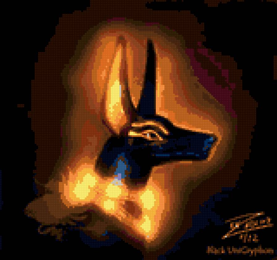 Черный сфинкс - подушка, просто, узор, абстракция - предпросмотр