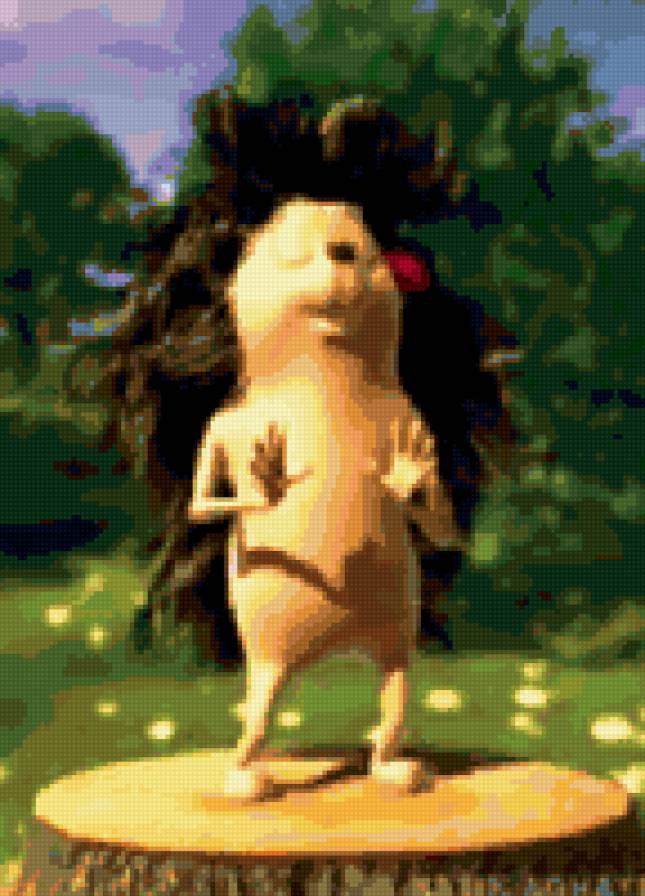 Ёжик на пеньке - животные, детям, ежик - предпросмотр