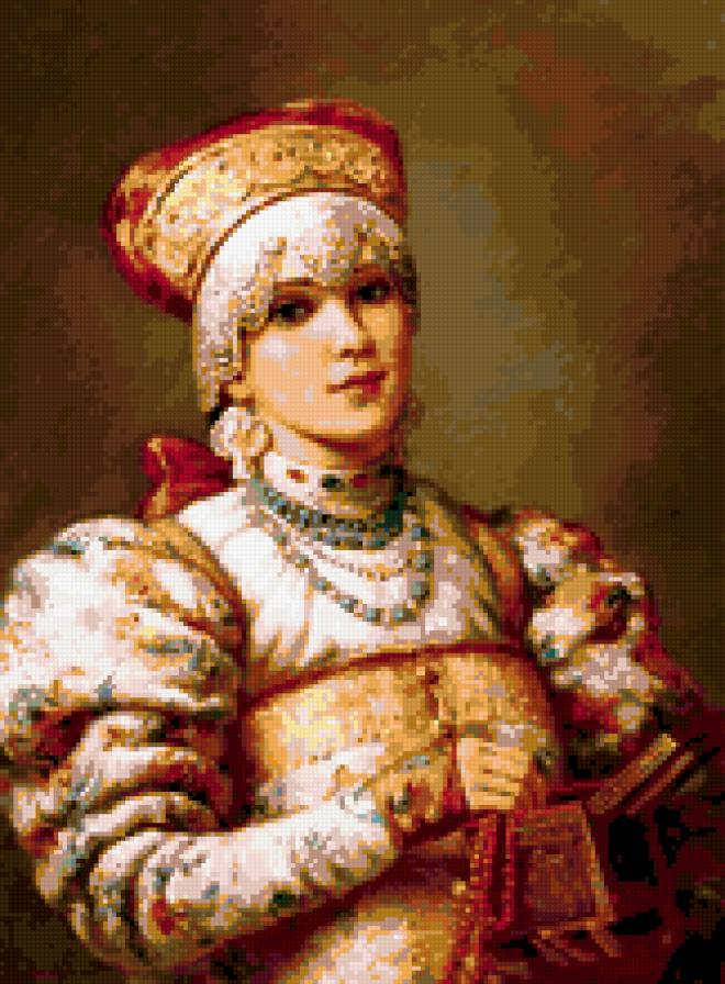 №355111 - девушка, люди, картина - предпросмотр