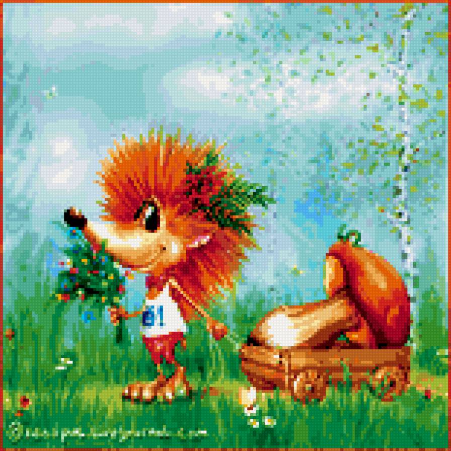 №355381 - детское, природа, еж - предпросмотр