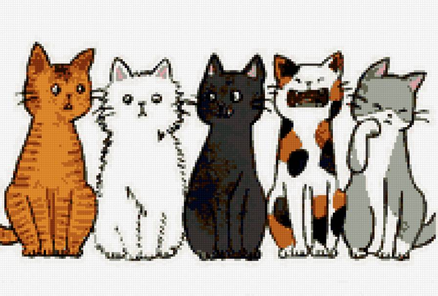 коты - кошка, кот - предпросмотр