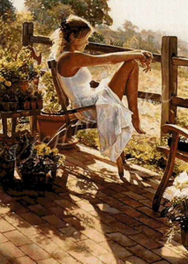 Где начинается исцеление - лето, девушка, живопись, картина - предпросмотр