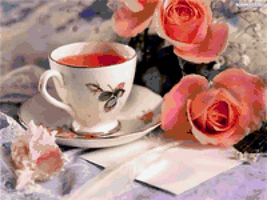 Приятное чаепитие - натюрморт, чай - предпросмотр