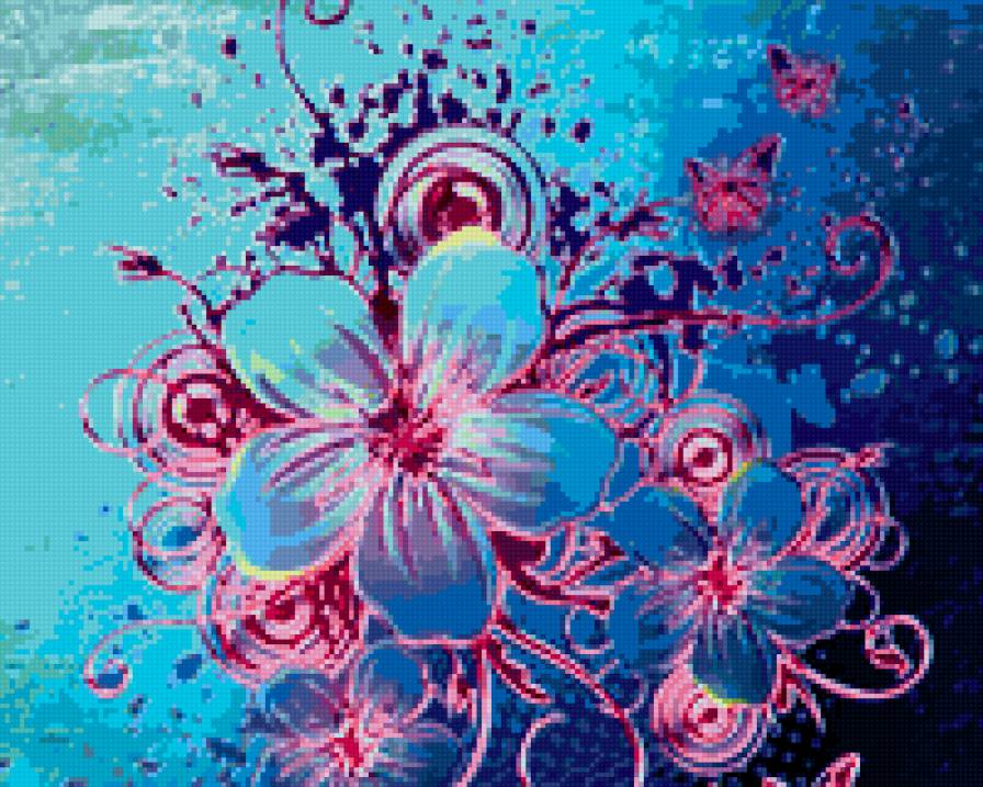 Орнамент цветы - предпросмотр