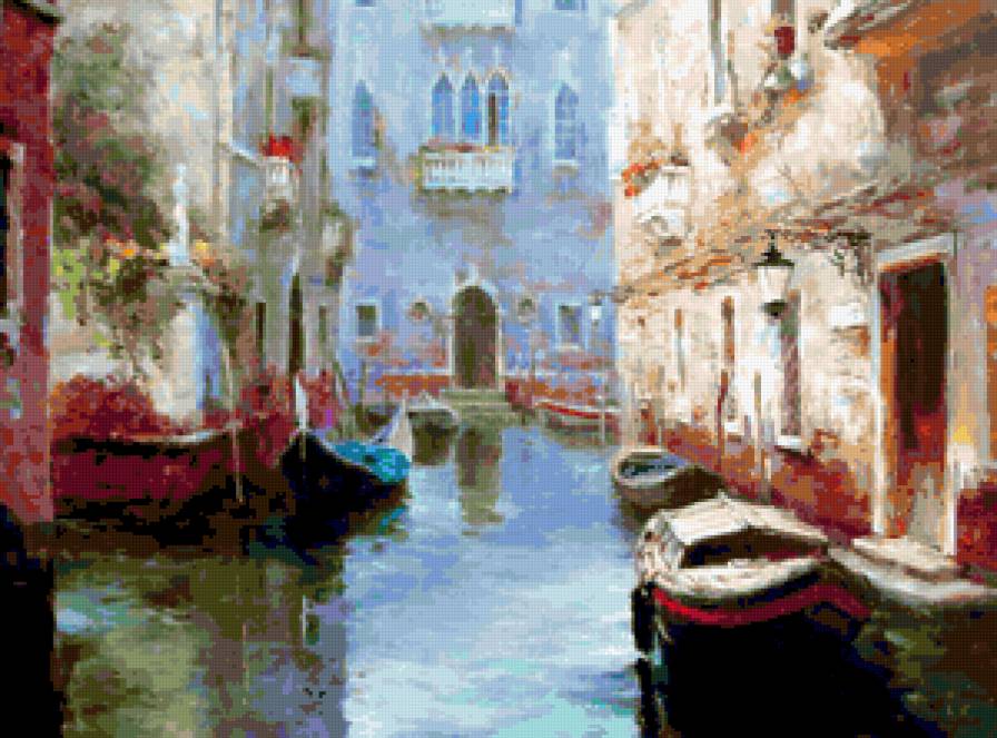 Венецианское утро. - венеция, утро, италия, городской пейзаж, город - предпросмотр