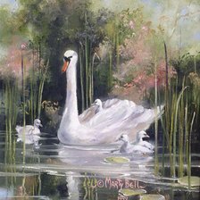 Схема вышивки «Лебеди»