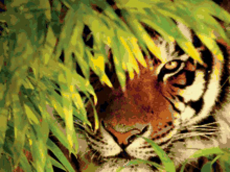 тигр - дикие кошки, животные, звери - предпросмотр