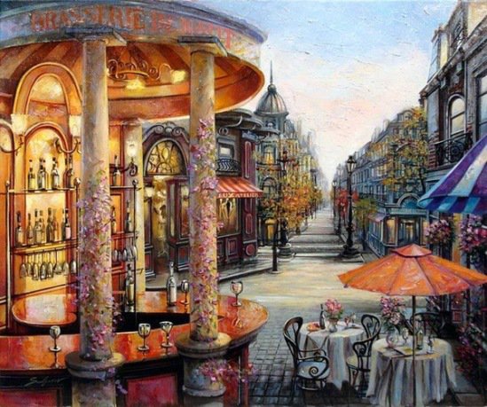 Кафе в Париже - оригинал