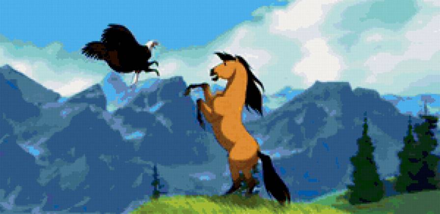 Спирит - орел, кони, дисней, мультфильм - предпросмотр