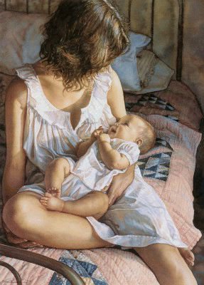 Мама и малыш - портрет, ребенок, малыш, живопись - оригинал