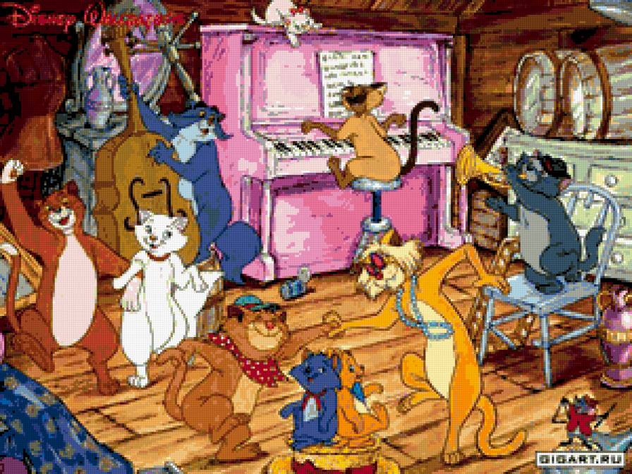 Коты аристократы - мультяшки, дисней, коты, детское - предпросмотр