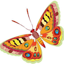 Оригинал схемы вышивки «Яркая бабочка» (№357305)