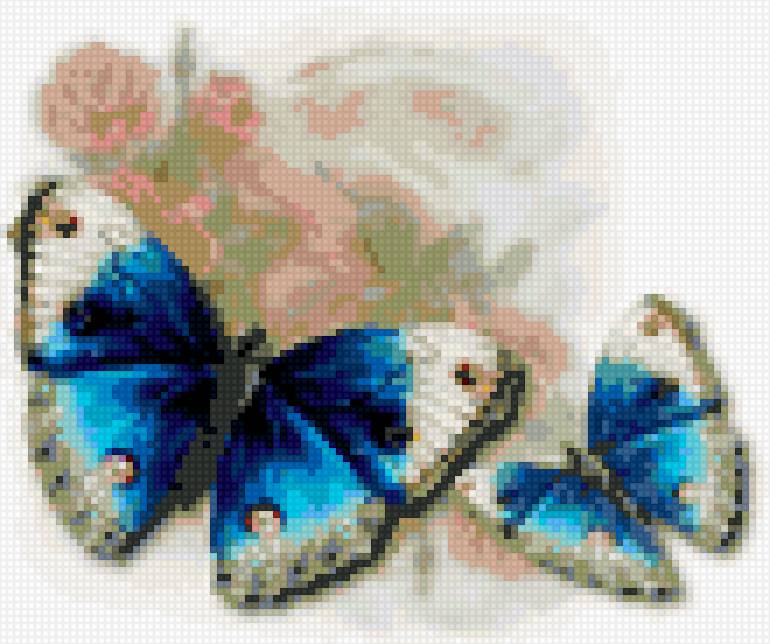 Синие бабочки - предпросмотр