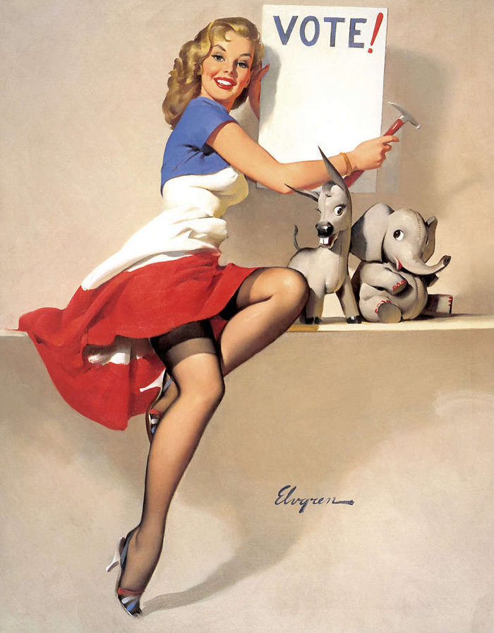 ретро девушка - пин-ап, игрушки, красота, девушка, винтаж, слон, она, чулки, ретро, ослик - оригинал