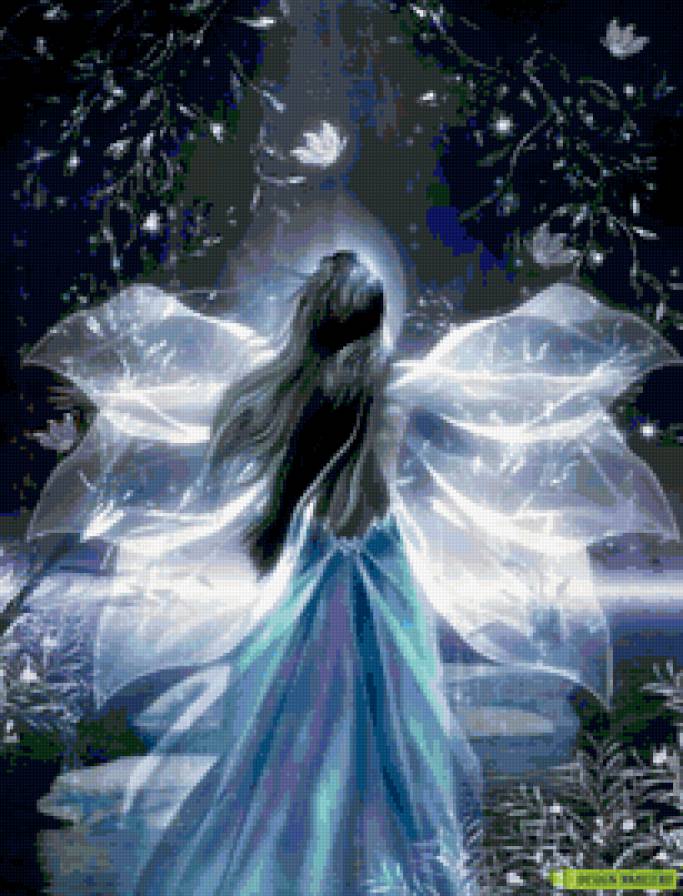 Фея Цветов - девушка, крылья, фентези, фея - предпросмотр