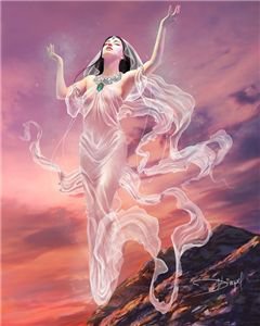 Маг воздуха - фентези, девушка - оригинал