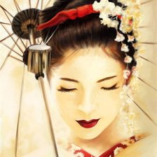 Схема вышивки «Гейша»