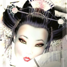 Схема вышивки «Гейша»