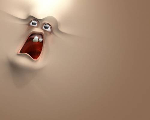 Испуг - лицо, подушка - оригинал