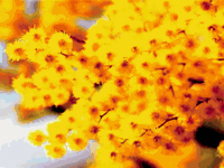 Солнечно - подушка, цветы - предпросмотр