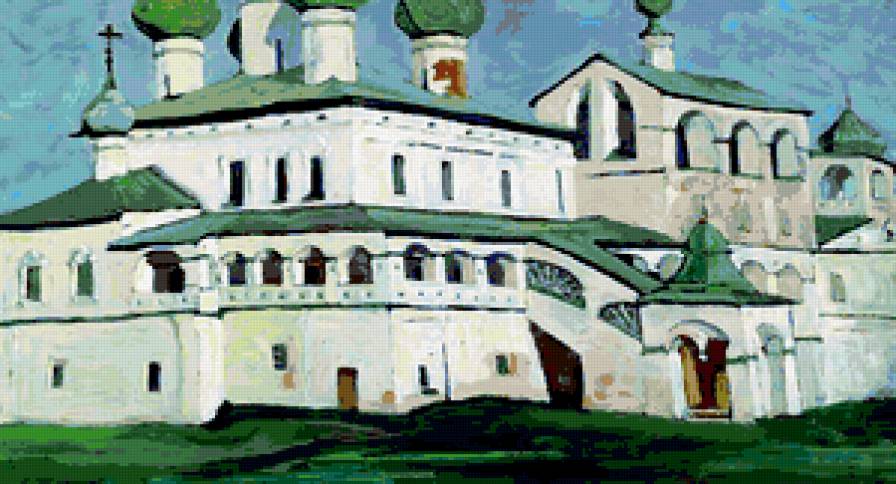 Николай Рерих  "Воскресенский монастырь в Угличе" - монастырь, известные художники - предпросмотр