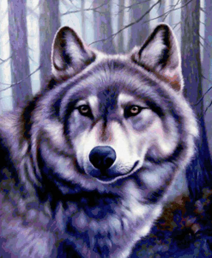 Сергей Владимирович Минаев . Картина : Волк. - животные, волк - предпросмотр