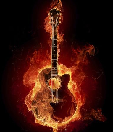 гитара, огонь - оригинал