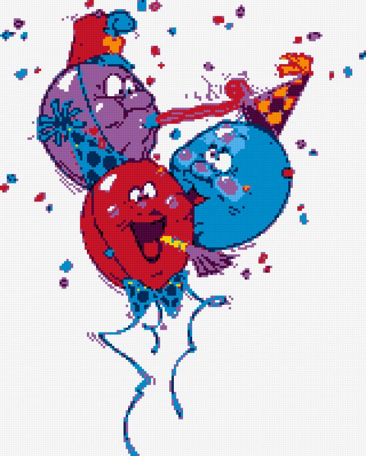 воздушные шары - праздник, воздушные шары, конфети, детям, радость - предпросмотр