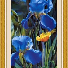 Схема вышивки «ирисы»