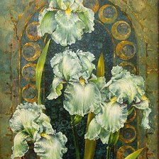 Схема вышивки «ирисы»