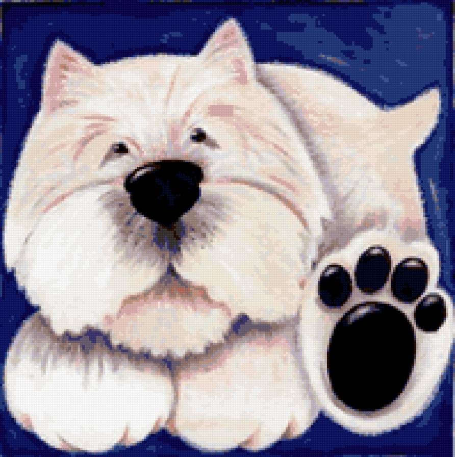 Вэсти - собаки, подушка - предпросмотр