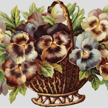 Схема вышивки «анютины глазки»