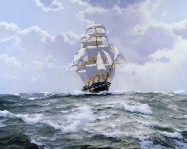 Фрегат - корабль, море, парусник - оригинал