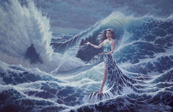 Маг воды - девушка, ведьма, фентези - оригинал