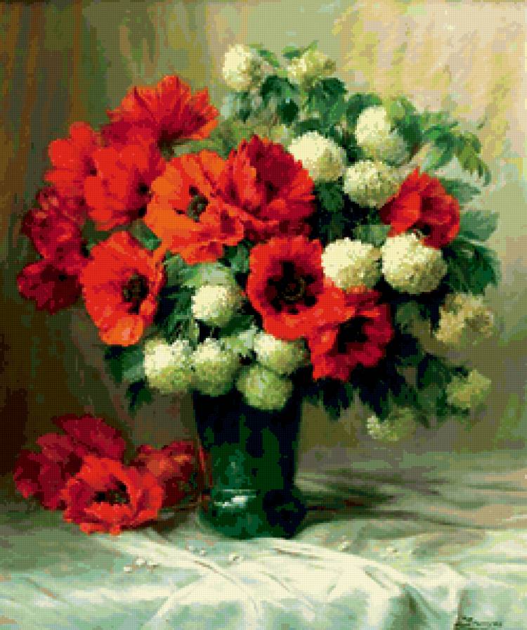 Маки - ваза, лето, маки, цветы - предпросмотр