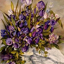 Схема вышивки «ирисы»