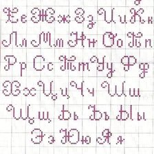 Оригинал схемы вышивки «алфавит» (№360057)