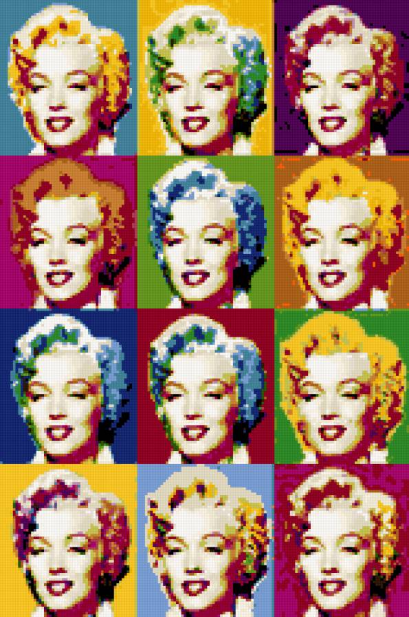 Мэрлин - актрисы, поп-арт - предпросмотр