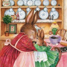 Схема вышивки «Кролики Susan Wheeler»