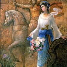 Схема вышивки «женский образ-1»