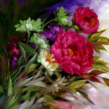 Схема вышивки «акварельный букет»