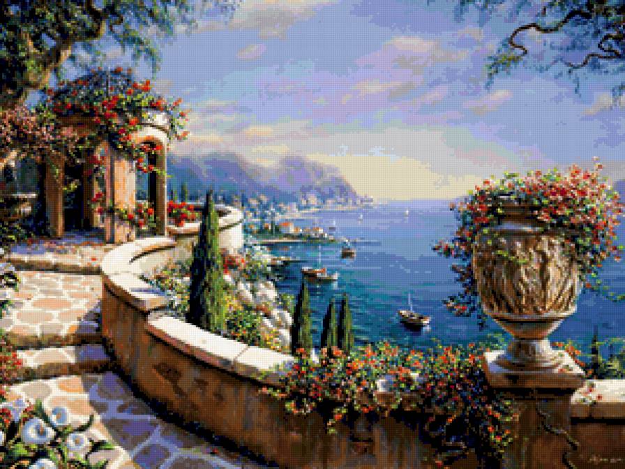 солнечный художник 1 - картины, живопись, фэнтези, красота женщины, дети, цветы, девушка - предпросмотр