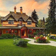 Схема вышивки «пейзаж»