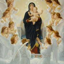 Схема вышивки «Дева Мария с Младенцем»
