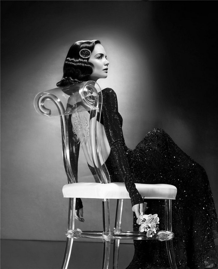 Девушка - монохром, ретро, девушка - оригинал