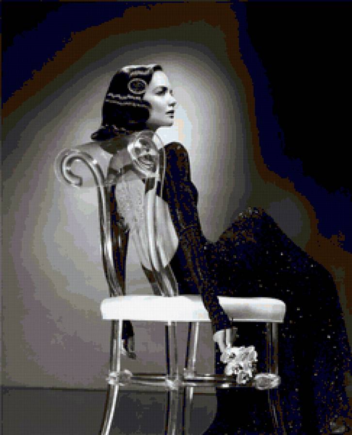 Девушка - девушка, ретро, монохром - предпросмотр