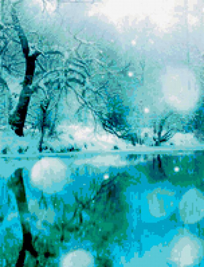 Прозрачность - зима, вода, природа - предпросмотр